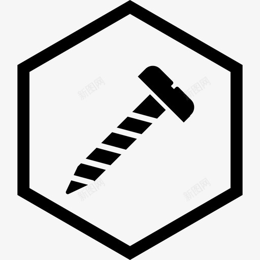 螺钉螺栓钉子图标svg_新图网 https://ixintu.com 工具 施工 螺栓 螺钉 钉子