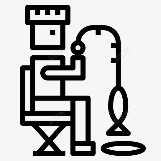 钓鱼钓鱼竿爱好图标svg_新图网 https://ixintu.com 冬季图标集 爱好 运动 钓鱼 钓鱼竿