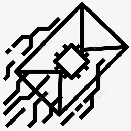 电子邮件文案29直线图标svg_新图网 https://ixintu.com 文案 电子邮件 直线
