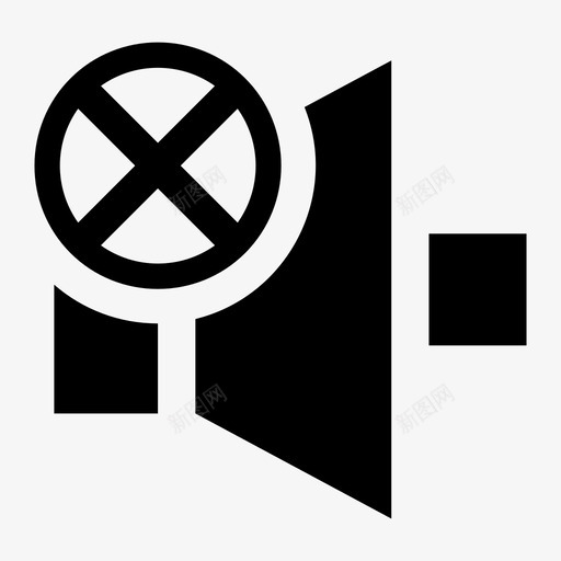 静音禁用声音图标svg_新图网 https://ixintu.com 声音 扬声器 禁用 立体声 静音 音量