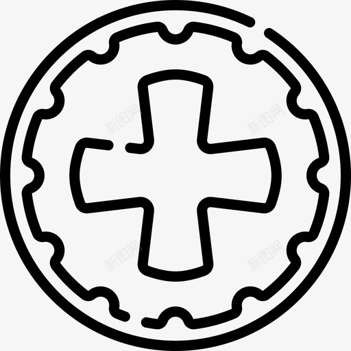 硬币中世纪50年代直纹图标svg_新图网 https://ixintu.com 50年代 中世纪 直纹 硬币
