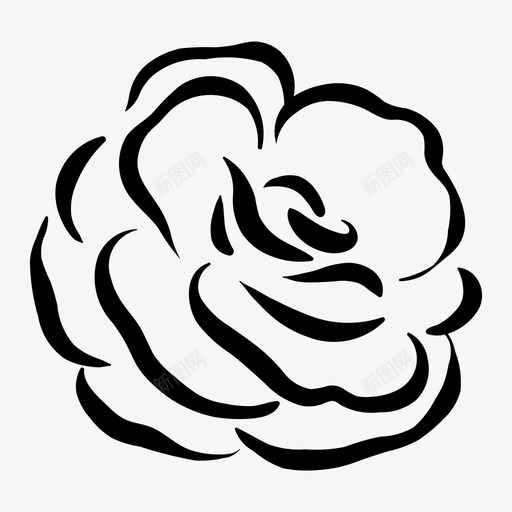 玫瑰花花玫瑰花蕾图标svg_新图网 https://ixintu.com 玫瑰花 玫瑰花蕾 花