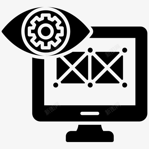 网络眼网络监控网络安全概念图标svg_新图网 https://ixintu.com 字形 技术 控制论 机械 概念 现代 网络 网络安全 网络监控