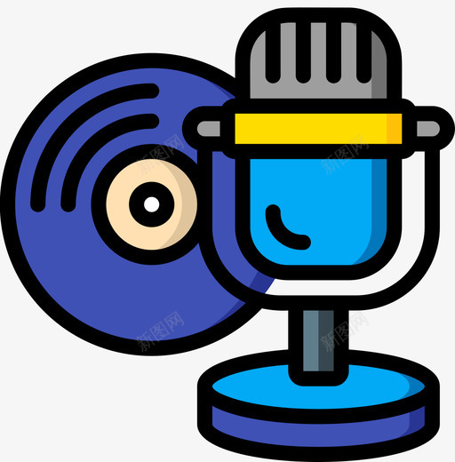 音乐爱好10线条色彩图标svg_新图网 https://ixintu.com 爱好 线条 色彩 音乐