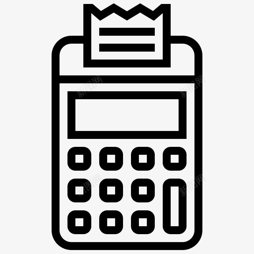 计算器商务基础7线性图标svg_新图网 https://ixintu.com 商务 基础 线性 计算器