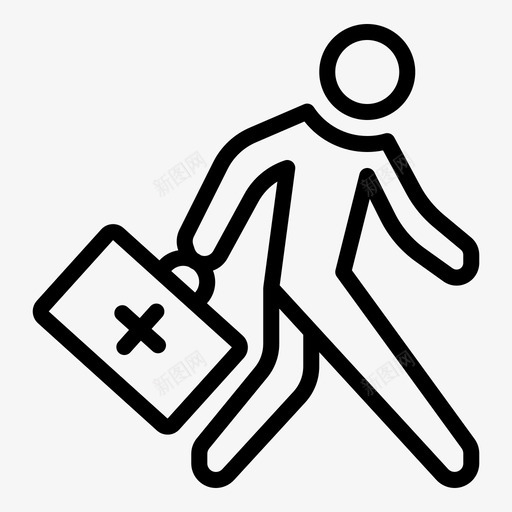 医护人员包医生图标svg_新图网 https://ixintu.com 包 医护人员 医生 医疗 医院 心肺复苏