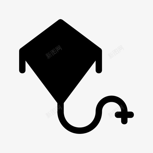 风筝快乐假期图标svg_新图网 https://ixintu.com 假期 实心 快乐 暑假 玩具 风筝