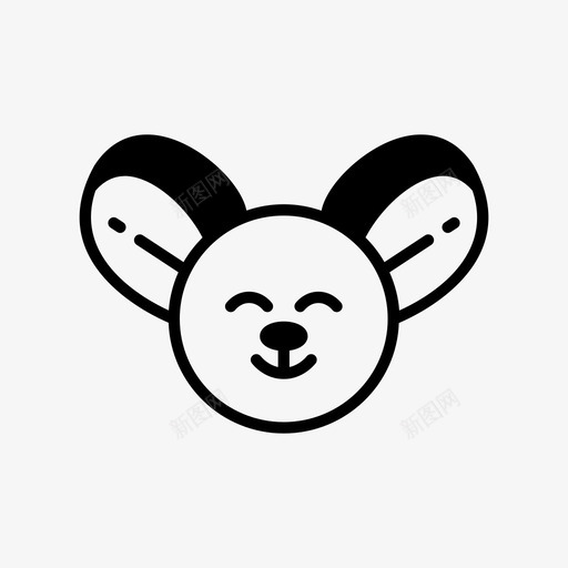 鼠标动物头像图标svg_新图网 https://ixintu.com 动物 动物图标 头像 鼠标