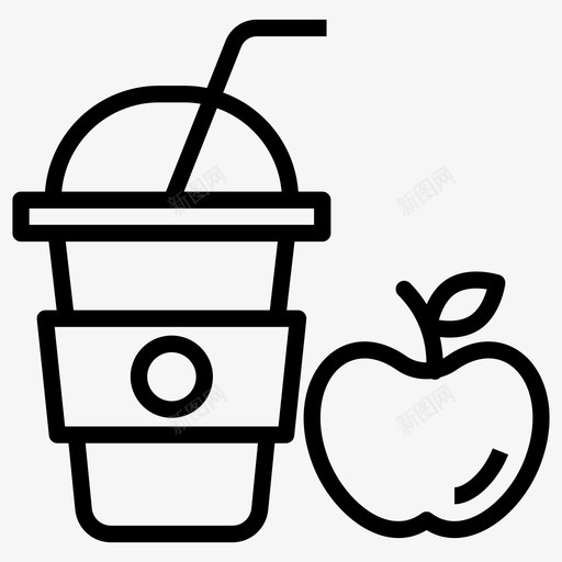 苹果汁饮料清爽饮料图标svg_新图网 https://ixintu.com 图标 外卖 果汁 清爽 甜点 糖果 系列 苹果汁 饮料