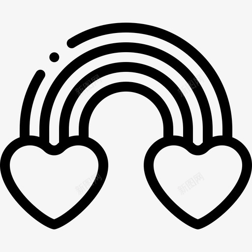 彩虹世界骄傲日10直线图标svg_新图网 https://ixintu.com 世界 彩虹 直线 骄傲