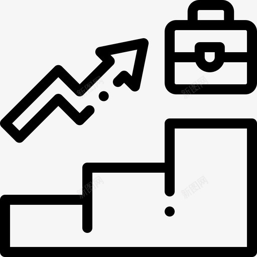 进步升职14直线型图标svg_新图网 https://ixintu.com 升职14 直线型 进步