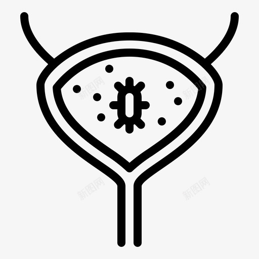 膀胱炎细菌疾病图标svg_新图网 https://ixintu.com 医学 疾病 病毒 细菌 膀胱炎