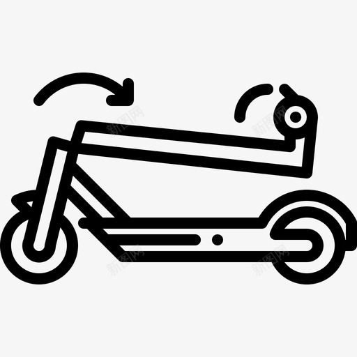 折叠滑板车可折叠便携图标svg_新图网 https://ixintu.com 便携 可折叠 折叠滑板车 电动滑板车 运输
