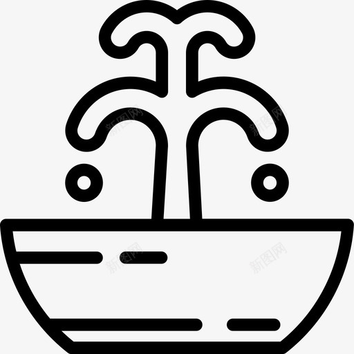 喷泉建筑装饰图标svg_新图网 https://ixintu.com 喷泉 喷泉图标 图标 建筑 水 装饰