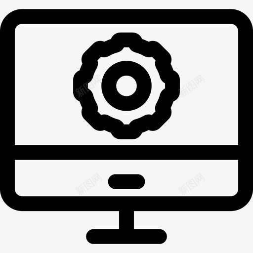 计算机工程65线性图标svg_新图网 https://ixintu.com 工程65 线性 计算机