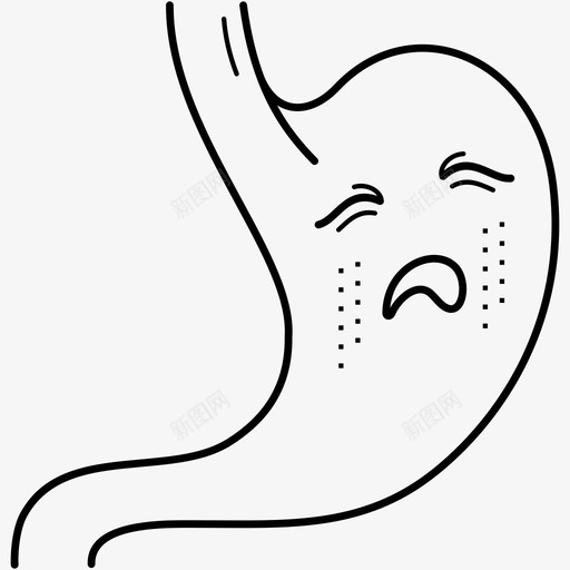 哭肚子哭胃胃炎图标svg_新图网 https://ixintu.com 受伤 哭肚子 哭胃 消化不良 生病 胃不舒服 胃炎