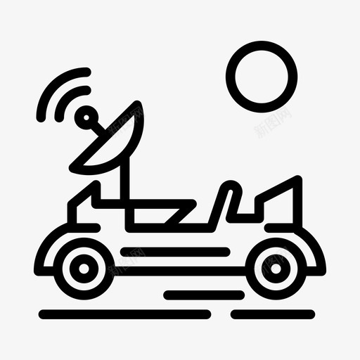 月球车143号太空船直线型图标svg_新图网 https://ixintu.com 143号 太空船 月球车 直线 线型