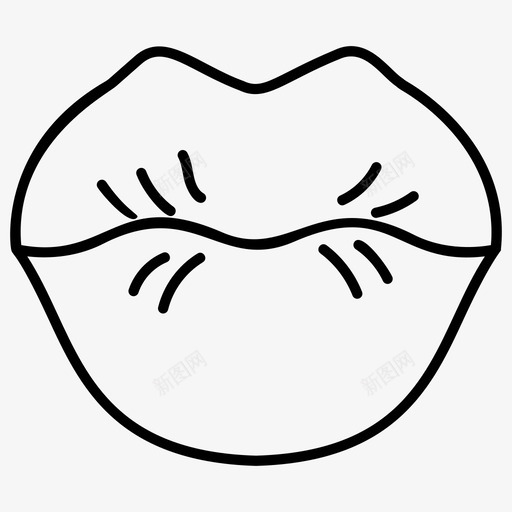 嘴唇人唇亲吻嘴唇图标svg_新图网 https://ixintu.com 亲吻 人唇 合线 唇贴 嘴唇 图标 性感 片集