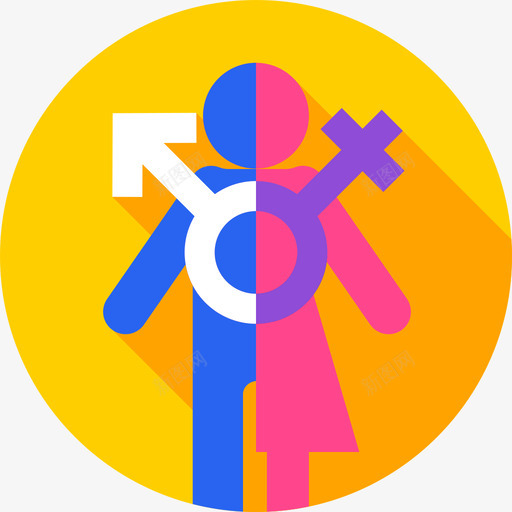 Bigender性别认同7扁平图标svg_新图网 https://ixintu.com Bigender 性别 扁平 认同