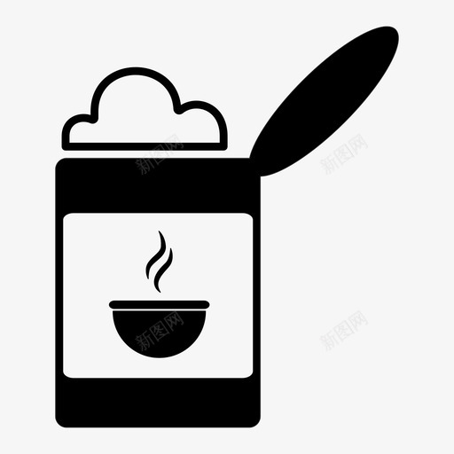 罐装汤鸡肉面食品图标svg_新图网 https://ixintu.com 日用品 番茄汤 罐装 食品 鸡肉