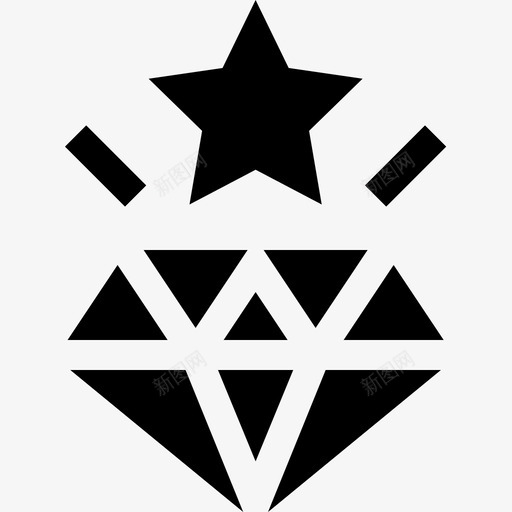 钻石名声20填充图标svg_新图网 https://ixintu.com 名声 填充 钻石