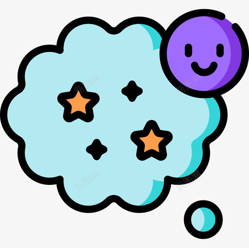 梦境24小时睡眠时间线性颜色图标svg_新图网 https://ixintu.com 24小时睡眠时间 梦境 线性颜色
