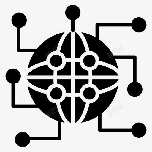 全球网络分支网络全球连通性图标svg_新图网 https://ixintu.com 一套 全球 全球化 全球网 分支 国际 国际网 技术 现代 网络 连通性