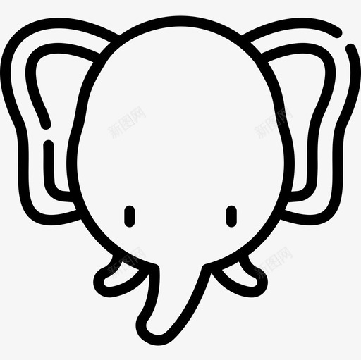 大象丛林12直线型图标svg_新图网 https://ixintu.com 丛林 大象 直线 线型