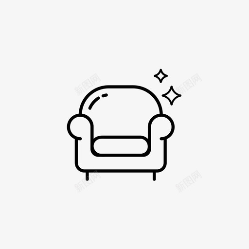 沙发清洁家具休息室图标svg_新图网 https://ixintu.com 专业服务 休息室 家具 服务 沙发 清洁
