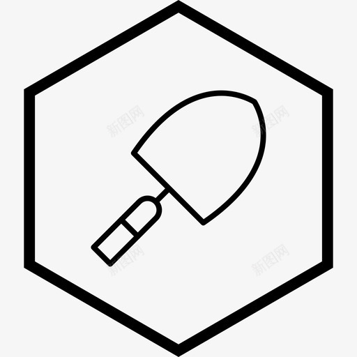 抹子园艺铲子图标svg_新图网 https://ixintu.com 园艺 建筑 抹子 铁锹 铲子
