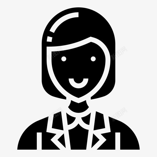 协调人职业女性2字形图标svg_新图网 https://ixintu.com 协调人 字形 职业女性