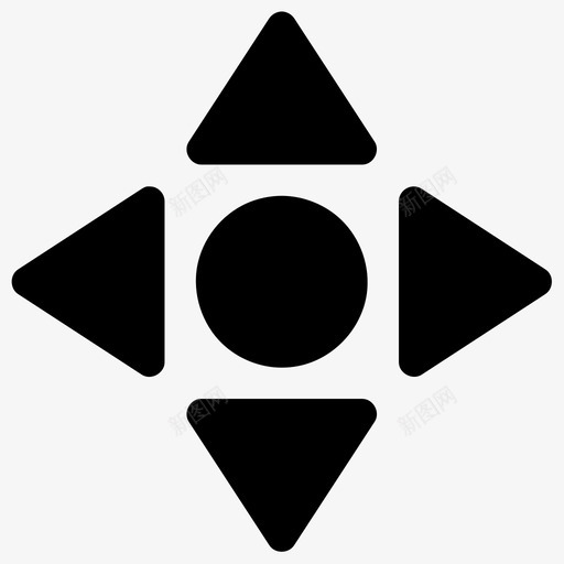 小手柄四个方向四个方向移动图标svg_新图网 https://ixintu.com 四个方向 小手柄四个方向 移动 箭头手柄