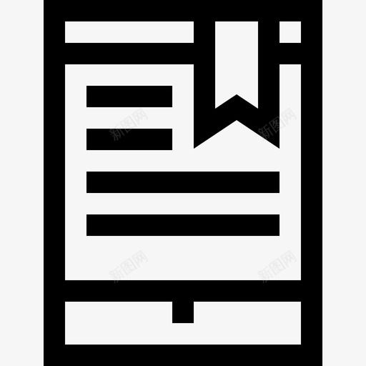 书签书籍和阅读7线性图标svg_新图网 https://ixintu.com 书签 书籍 线性 阅读