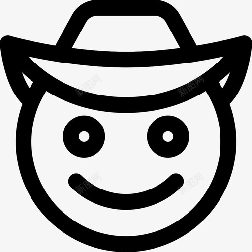 牛仔笑脸和人4直系图标svg_新图网 https://ixintu.com 牛仔 直系 笑脸和人4