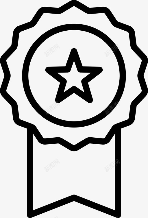奖品徽章冠军图标svg_新图网 https://ixintu.com 优胜者 冠军 奖品 奖章 徽章