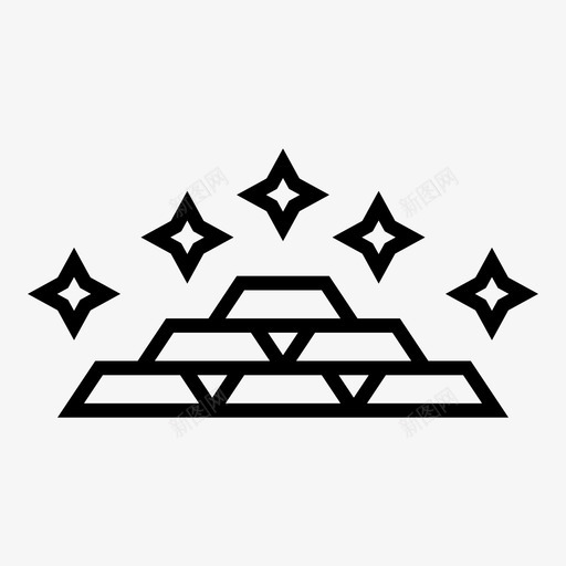 金融黄金金条图标svg_新图网 https://ixintu.com 货币 金条 金融 金融2 黄金
