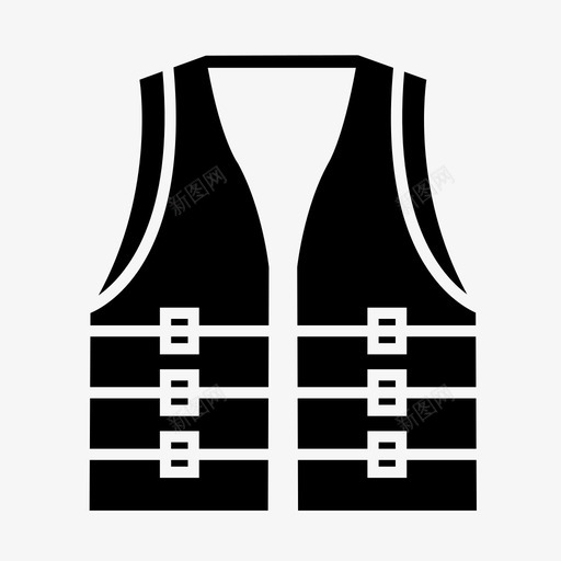 救生衣软木夹克夏季实心图标系列svg_新图网 https://ixintu.com 夏季实心图标系列 救生衣 软木夹克