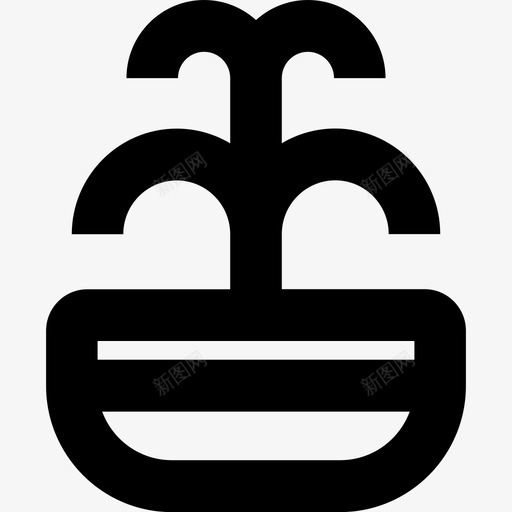 喷泉建筑装饰图标svg_新图网 https://ixintu.com 喷泉 喷泉图标 图标 建筑 水 装饰