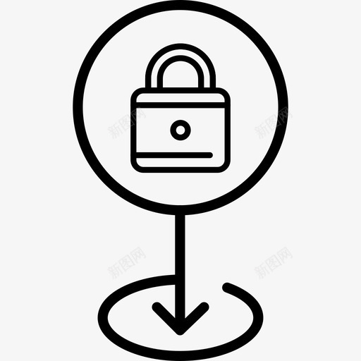 锁定地图pin图标svg_新图网 https://ixintu.com pin 地图 地图pinv12 安全 锁定