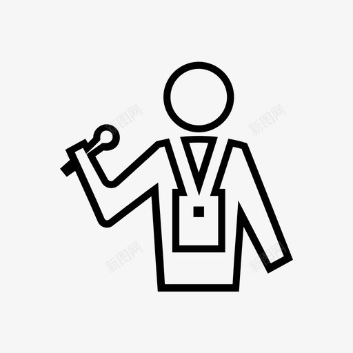 记者徽章媒体图标svg_新图网 https://ixintu.com 媒体 徽章 新闻 新闻媒体 记者 麦克风