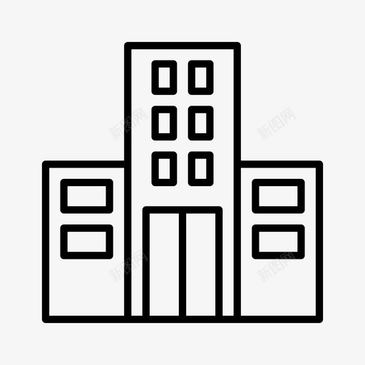 办公室区域城市图标svg_新图网 https://ixintu.com 办公室 区域 城市 城镇