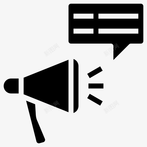 聊天宣布公告图标svg_新图网 https://ixintu.com 公告 宣布 扩音器 美元 聊天