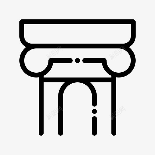 博物馆城市景观10线性图标svg_新图网 https://ixintu.com 博物馆 城市 景观 线性
