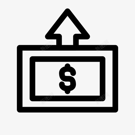 送钱箭头财务图标svg_新图网 https://ixintu.com 箭头 财务 财务大纲集 送钱