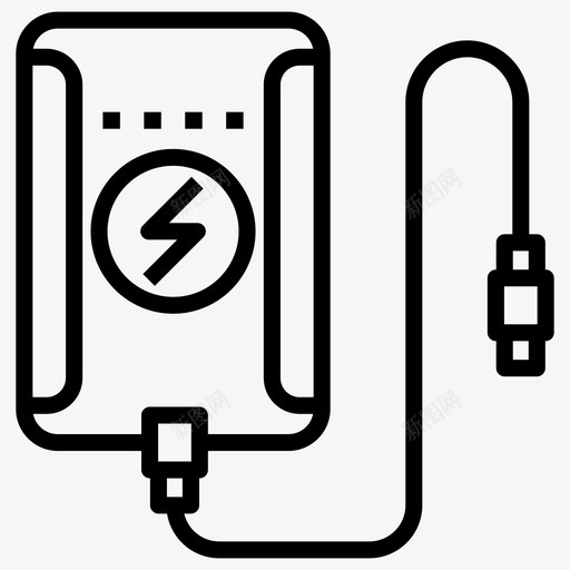 电子电源组充电设备硬件图标svg_新图网 https://ixintu.com usb 便携式设备 充电设备 用户接口线矢量图标集 电子电源组 硬件