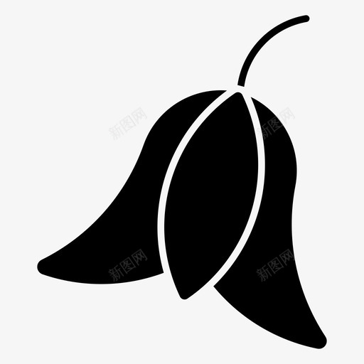 蓝铃花风铃花花图标svg_新图网 https://ixintu.com 蓝铃 风铃