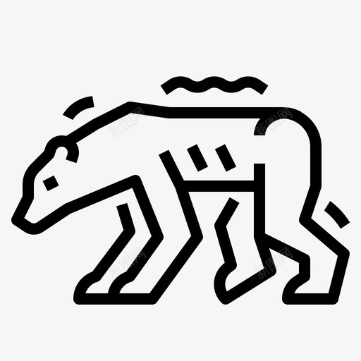 瘦北极熊冰全球变暖概述图标svg_新图网 https://ixintu.com 全球 北极熊 变暖 概述
