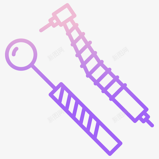 牙钻牙38轮廓梯度图标svg_新图网 https://ixintu.com 牙38 牙钻 轮廓梯度