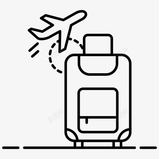 旅行箱行李行李袋图标svg_新图网 https://ixintu.com 图标 旅游线路 旅行包 旅行箱 行李