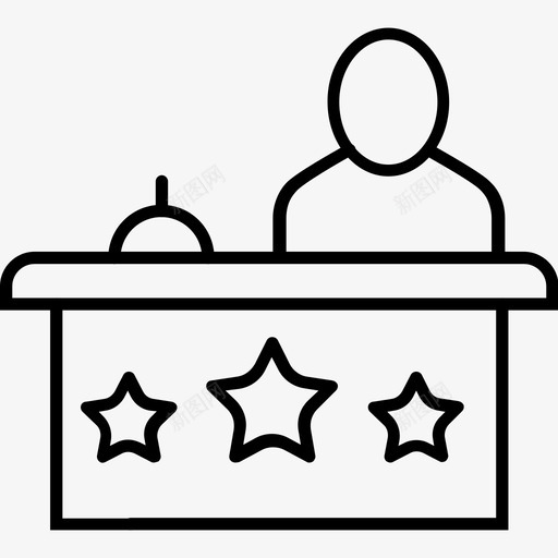 礼宾部人员等级图标svg_新图网 https://ixintu.com 人员 接待 桌子 礼宾部 等级 酒店